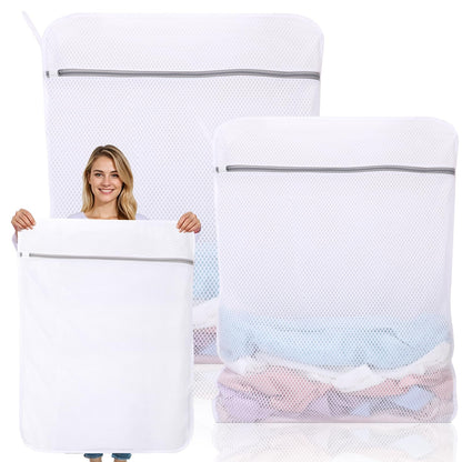 Dntorx 2 Pack XX-Large Mesh Laundry Bags for Delicates, 24 x 32 Inches
