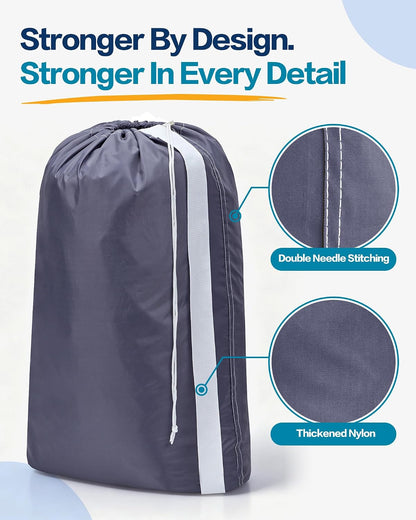 HOMEST 2pack XL Laundry Bag with Strap, Clothes Organizer for Dorm & Travel
