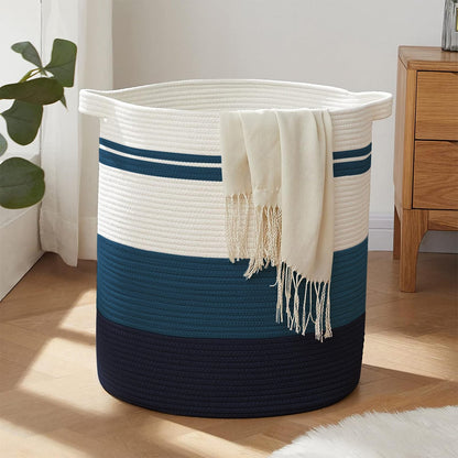 OIAHOMY 60L Laundry Basket Laundry Hamper Nursery Hamper Gradient Yellow