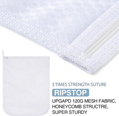 3 pcs Durable Honeycomb Mesh Laundry Bags for Delicates 3 Large (16" x 19")
