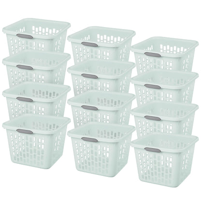 Sterilite Square Laundry Basket, Plastic Clothes Hamper, 6-Pack