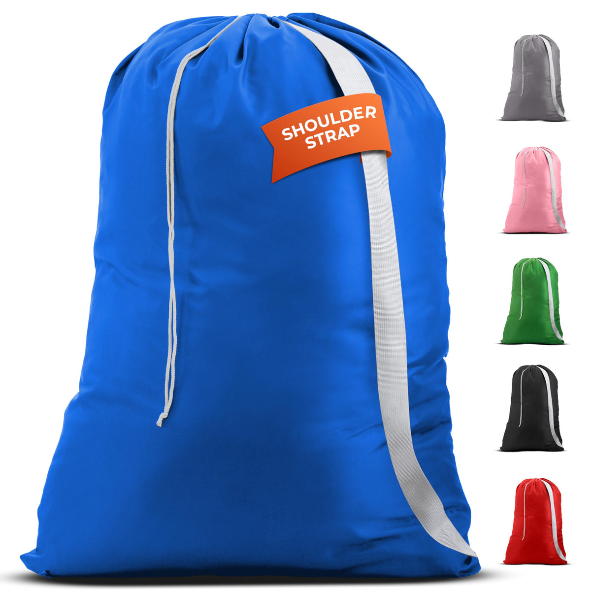 Handy Laundry Bag with Shoulder Strap 30"x40", Extra Large, Black
