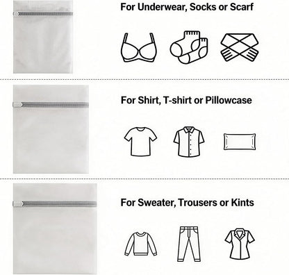 8 Packs Mesh Laundry Bags for Delicates 3 Sizes with Non Rust Zipper