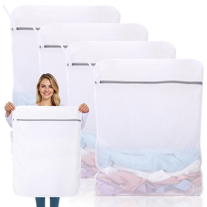 Dntorx 2 Pack XX-Large Mesh Laundry Bags for Delicates, 24 x 32 Inches