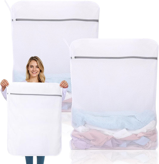 Dntorx 2 Pack XX-Large Mesh Laundry Bags for Delicates, 24 x 32 Inches