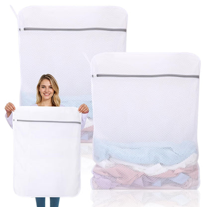 Dntorx 2 Pack XX-Large Mesh Laundry Bags for Delicates, 24 x 32 Inches