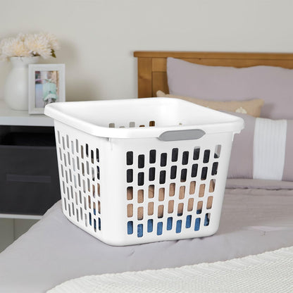 Sterilite Square Laundry Basket, Plastic Clothes Hamper, 6-Pack
