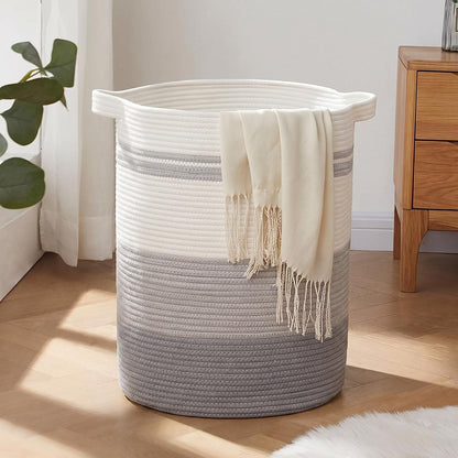 OIAHOMY 60L Laundry Basket Laundry Hamper Nursery Hamper Gradient Yellow