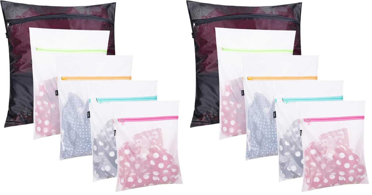 BAGAIL Laundry Bags Mesh Wash Bag for Intimates Lingerie and Delicates, 5Pcs (1XL,2L,2M)