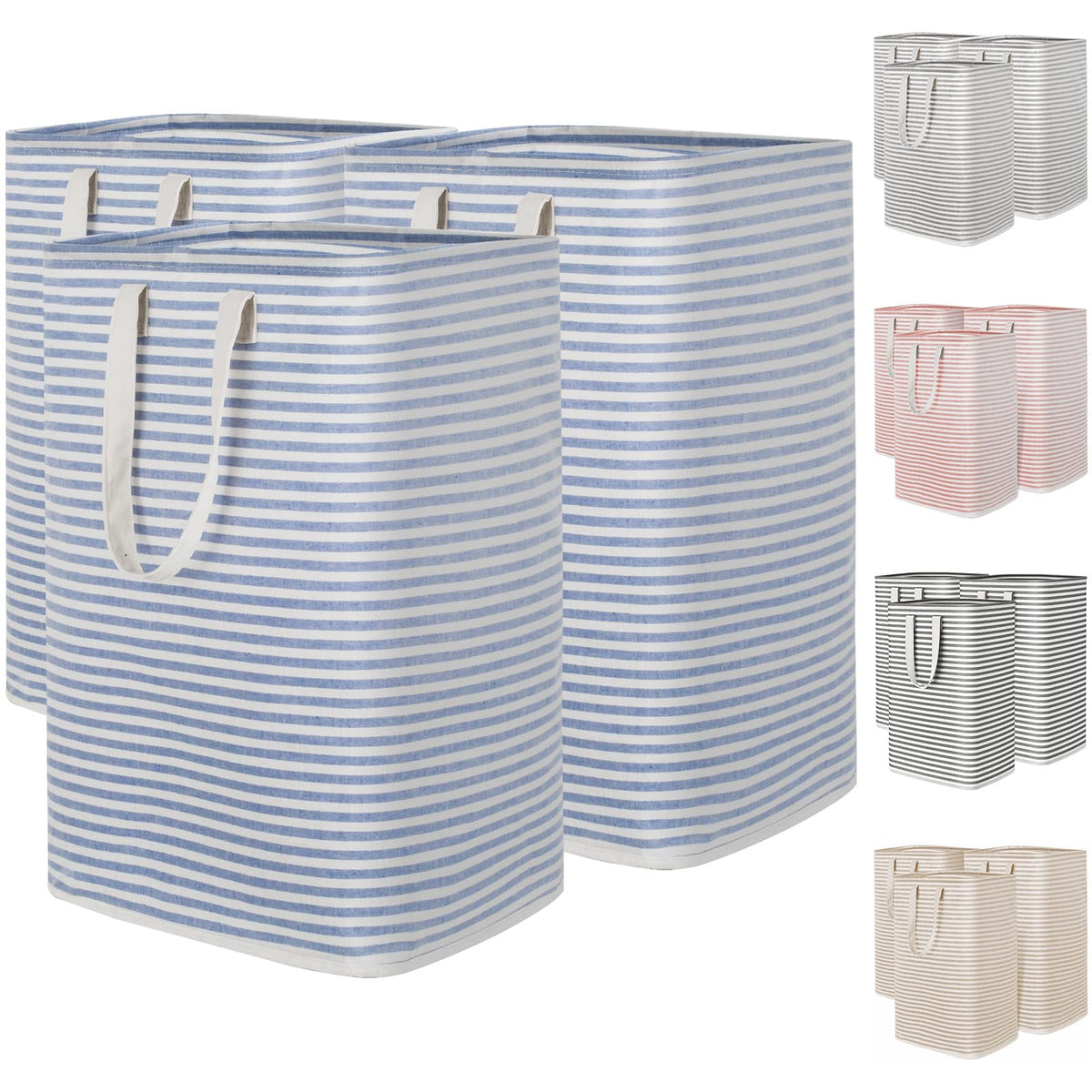Lifewit 80L Large Laundry Baskets, Laundry Hampers Bags, 2 Pack, Black