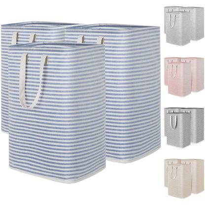 Lifewit 80L Large Laundry Baskets, Laundry Hampers Bags, 2 Pack, Grey&Blue