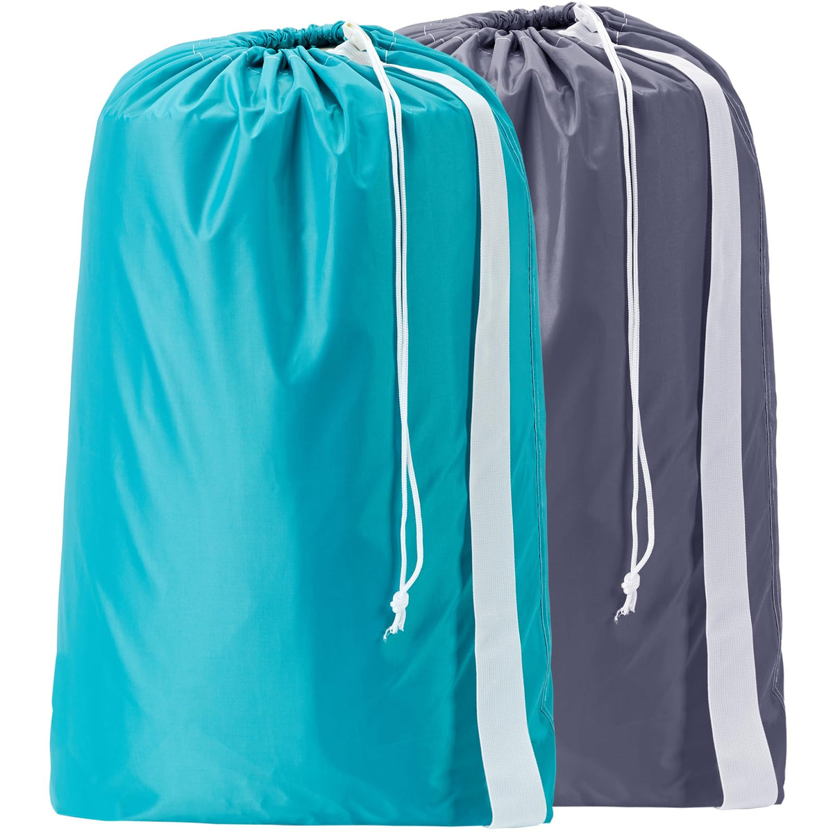 HOMEST 2pack XL Laundry Bag with Strap, Clothes Organizer for Dorm & Travel