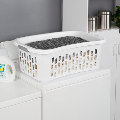Sterilite HipHold Laundry Basket, Plastic Rectangle Clothes Hamper, 6 Pack