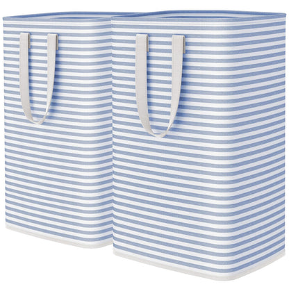 Lifewit 75L Large Laundry Baskets, Laundry Hampers Bags, 2 Pack, Grey