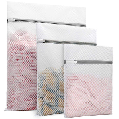 Muchfun 3Pcs Durable Honeycomb Mesh Laundry Bags for Delicates 16x20 Inches