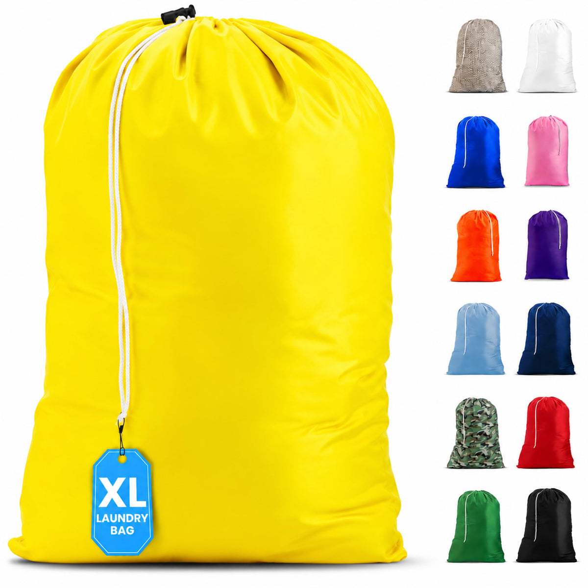 Extra Large Laundry Bag 30 x 40 - Heavy Duty Nylon, Locking Drawstring