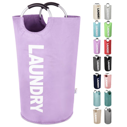 Large Laundry Basket, Laundry Hamper Bag with Handles, 95L, Black