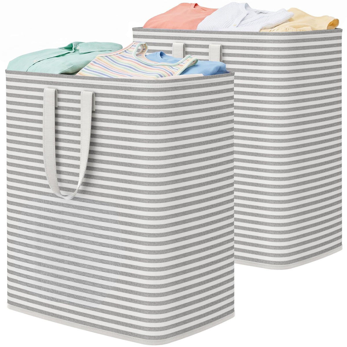 Lifewit 80L Large Laundry Baskets, Laundry Hampers Bags, 2 Pack, Black