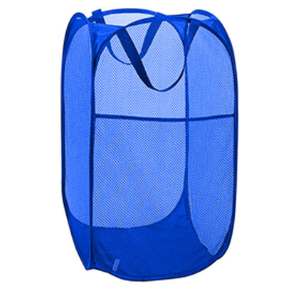 Larpur 2 Pcs Popup Mesh Laundry Baskets, Collapsible and Portable Clothes Washing Laundry Hampers with Reinforced Carry Handles, Gray Clothes Hamper for Home, Travel, College Dorm