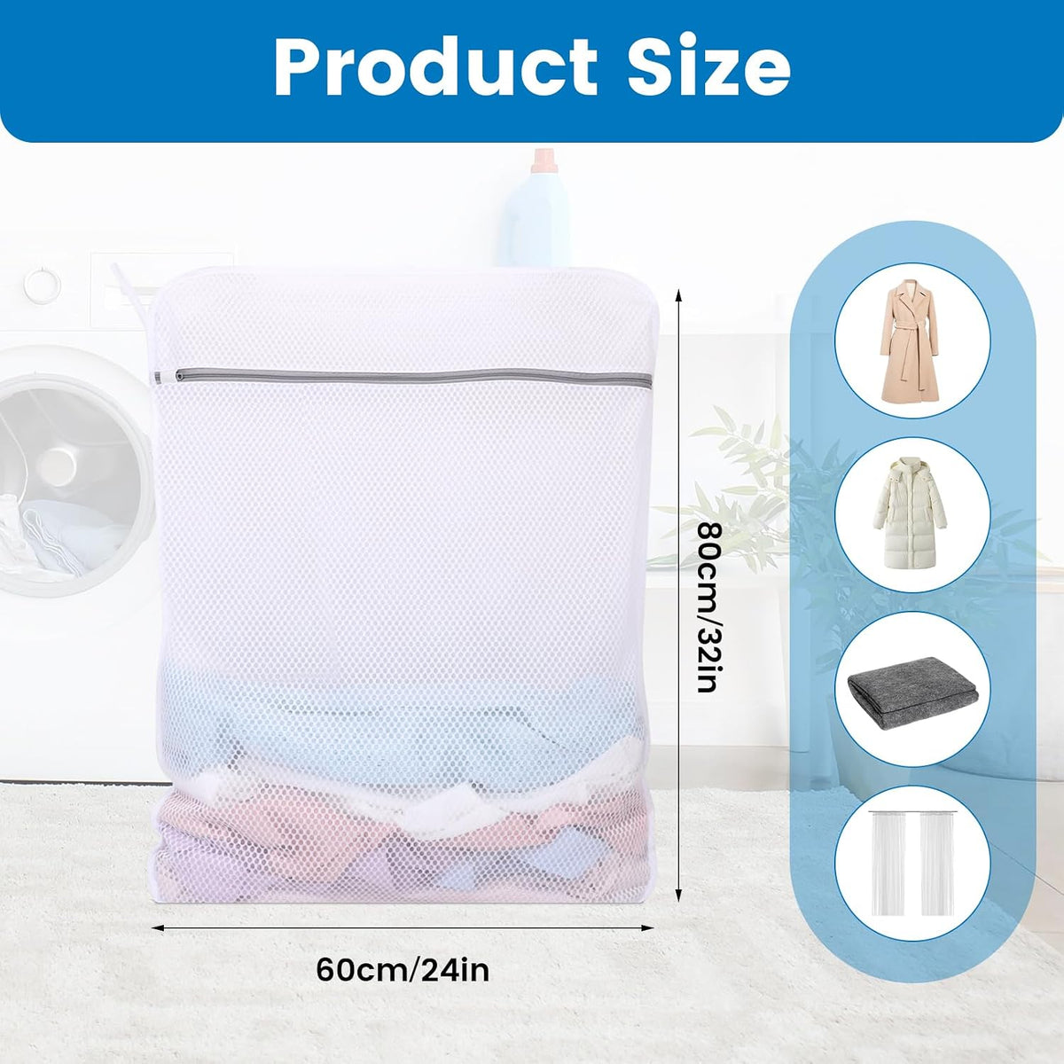 Dntorx 2 Pack XX-Large Mesh Laundry Bags for Delicates, 24 x 32 Inches
