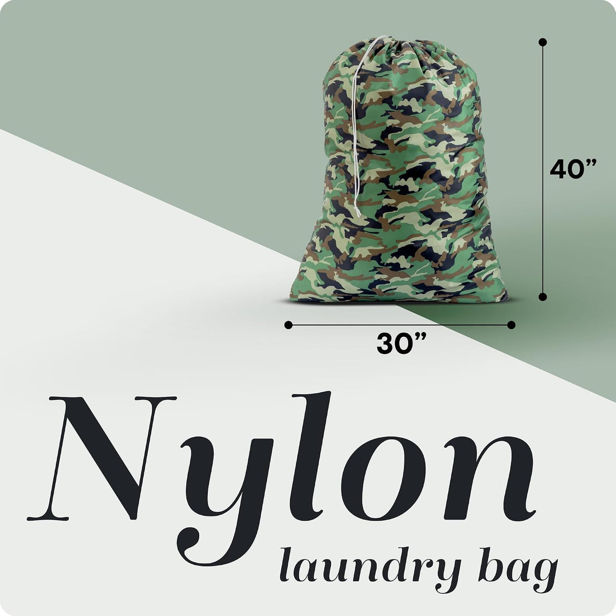 Handy Laundry XL Nylon Laundry Bag 22"x32", Heavy Duty, Camouflage