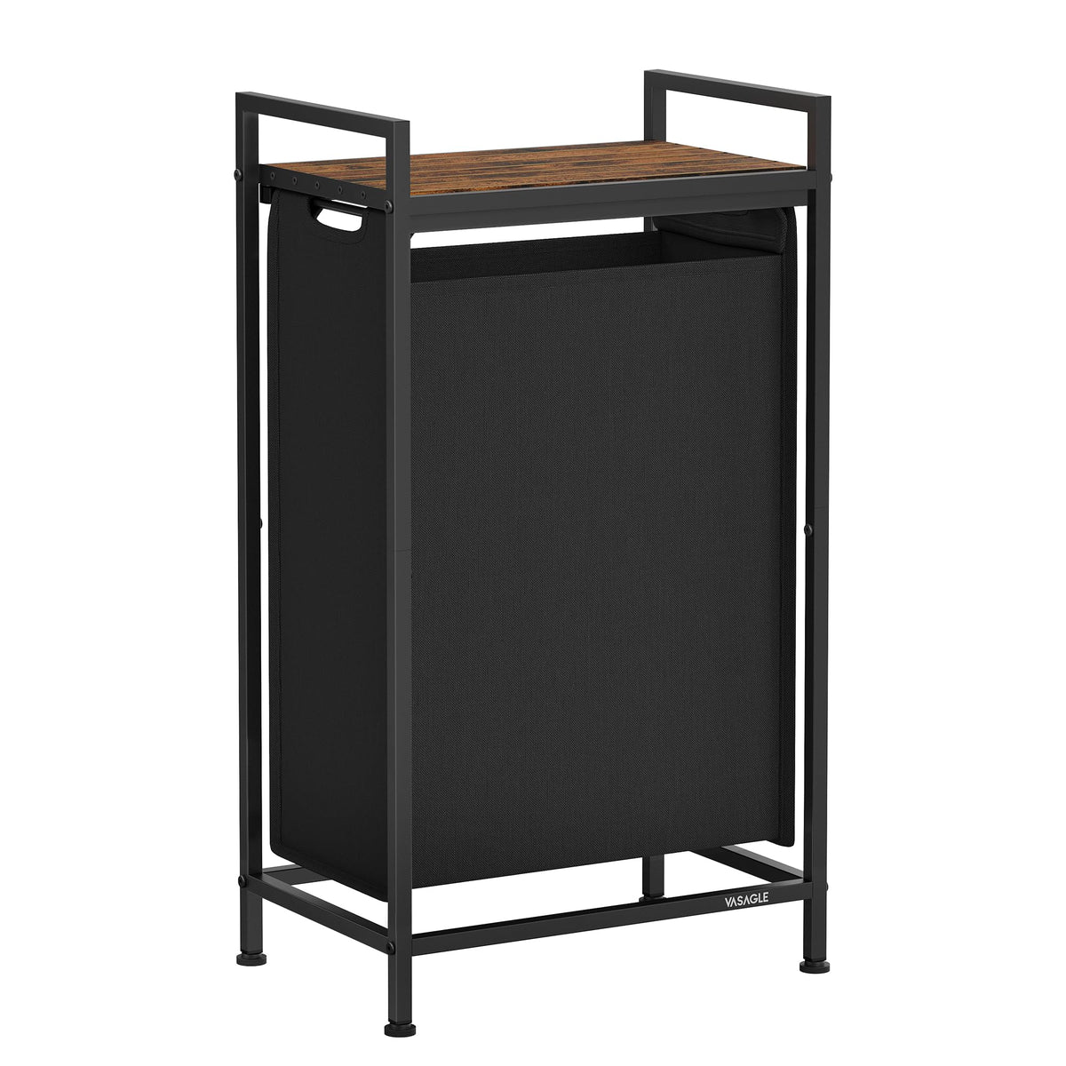 VASAGLE Laundry Sorter 2 Section, Rolling Cart with Shelf 29 Gal. (110 L)