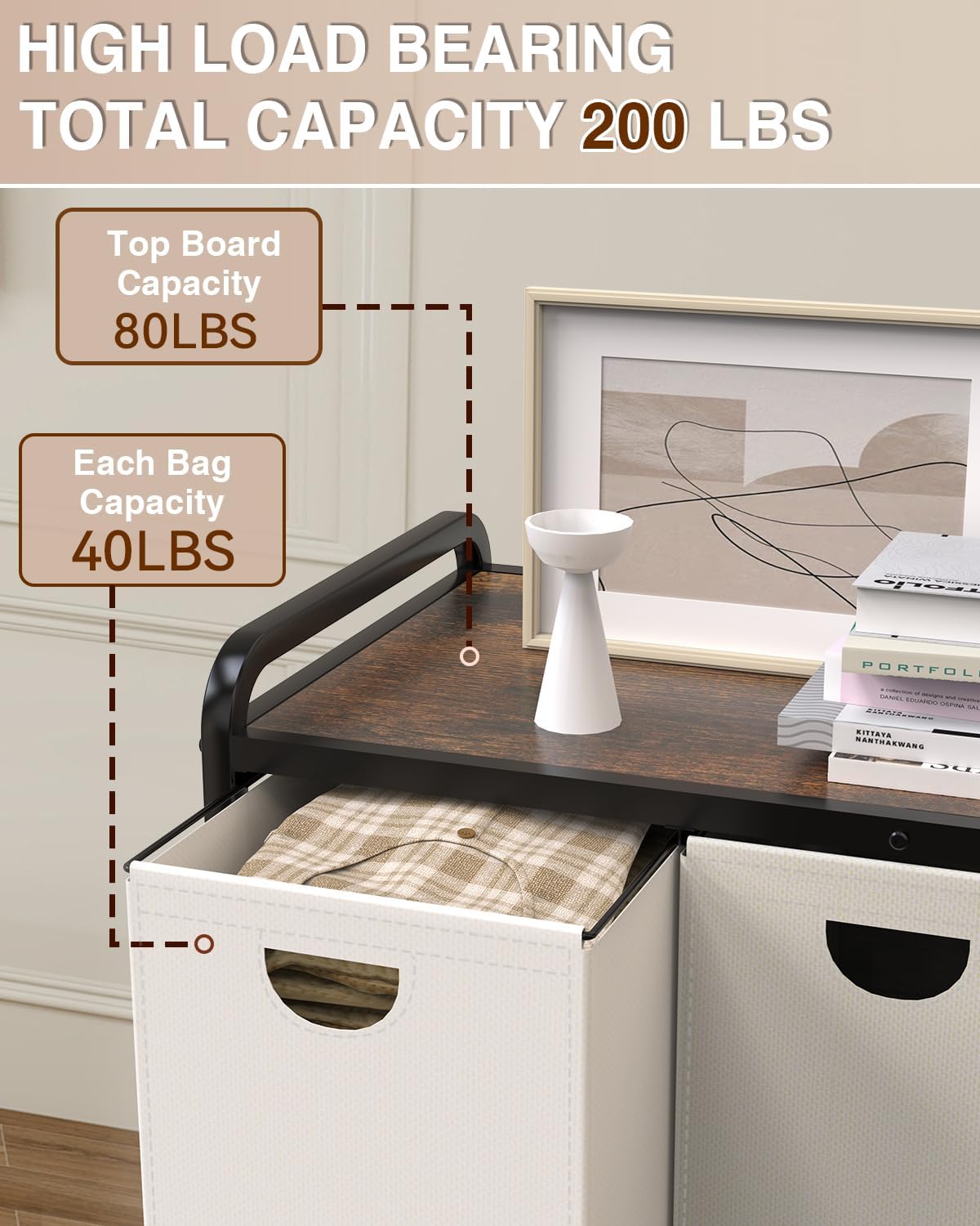 Laundry Sorter 3 Section,Laundry Basket with Wheels,3×15.8 Gal (60L)