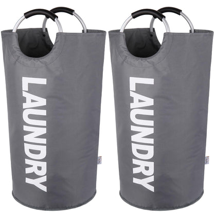 Large Laundry Basket, Laundry Hamper Bag with Handles, 95L, Black