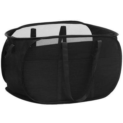 Collapsible Laundry Baskets, Tear Proof Pop Up Laundry Hamper with Dual Handles, Durable Foldable Laundry Basket, Easy to Carry Laundry Hamper for Home, Laundry Room, Bedroom, Dorm, Travel Grey