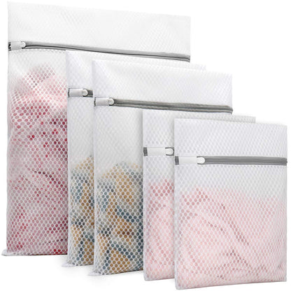 Muchfun 3Pcs Durable Honeycomb Mesh Laundry Bags for Delicates 16x20 Inches