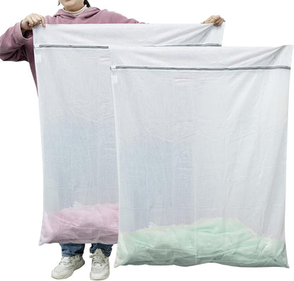 GOGOODA 2 Pack Extra Large Mesh Laundry Bag 43 x 35 in – XXXXL Washing Bag