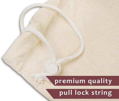 4 Pack Reusable Laundry Bags - 100% Cotton Multi Purpose Travel Laundry Bag - Durable & Machine Washable - Large Laundry Bag 28 x 36"