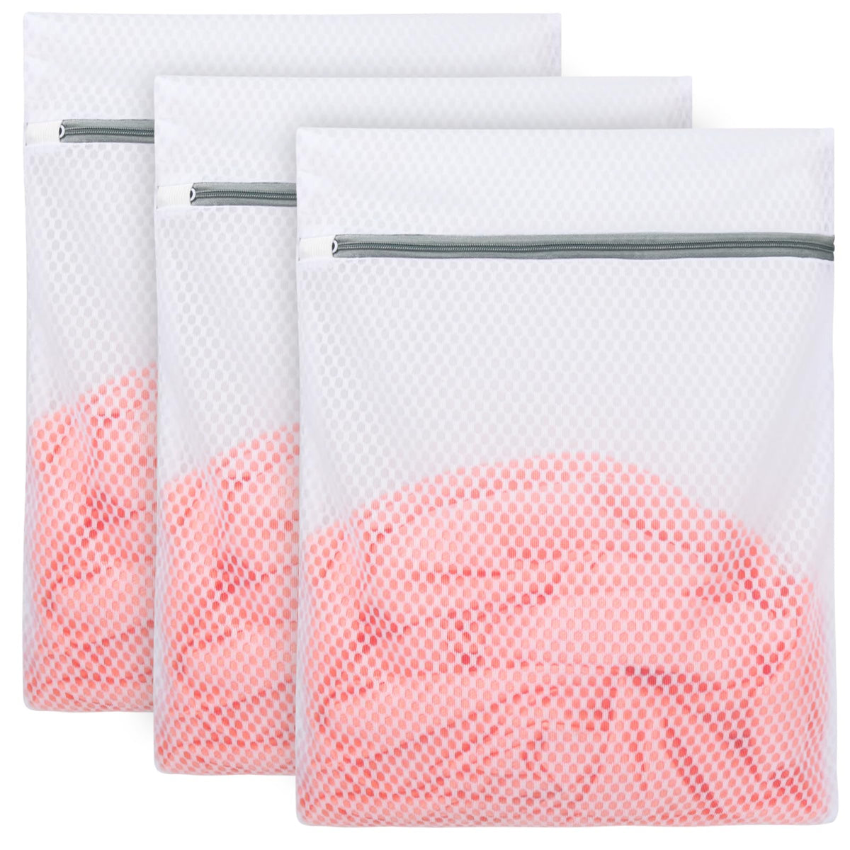 Vivifying XL Large Mesh Laundry Bags, 2 Pack, 20 x 24 Inch Wash Bags, White