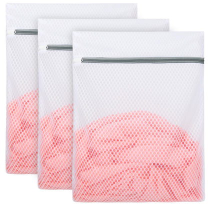 Vivifying XL Large Mesh Laundry Bags, 2 Pack, 20 x 24 Inch Wash Bags, White