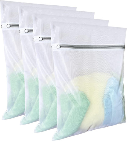 Laundry Bags Mesh Wash Bags(4Pcs,16 x 20 Inches),delicate laundry bag for College,Dorm,Storage