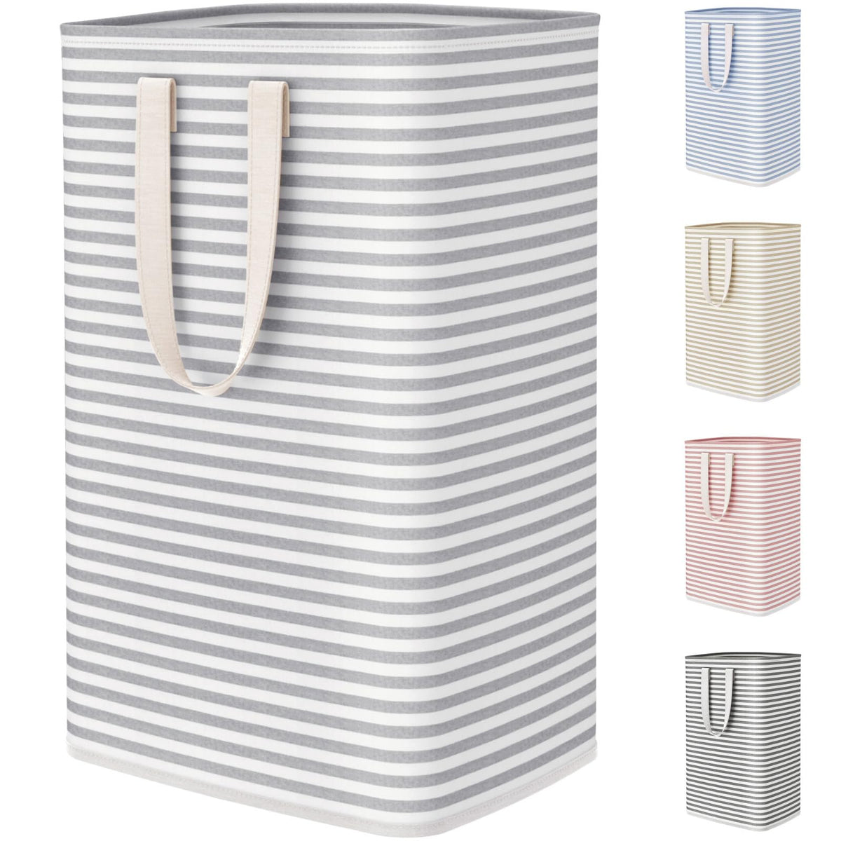 Lifewit 75L Large Collapsible Laundry Basket with Extended Handles, Grey
