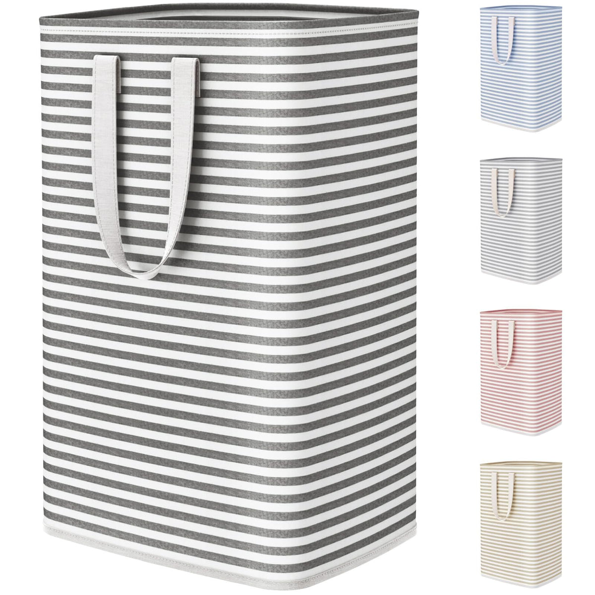 Lifewit 75L Large Collapsible Laundry Basket with Extended Handles, Grey