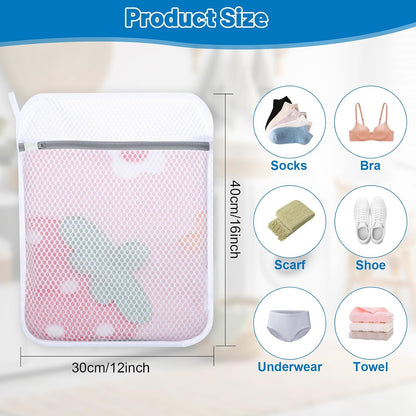 6-Pack Durable Honeycomb Mesh Laundry Bags for Delicates, 12 x 16 Inches
