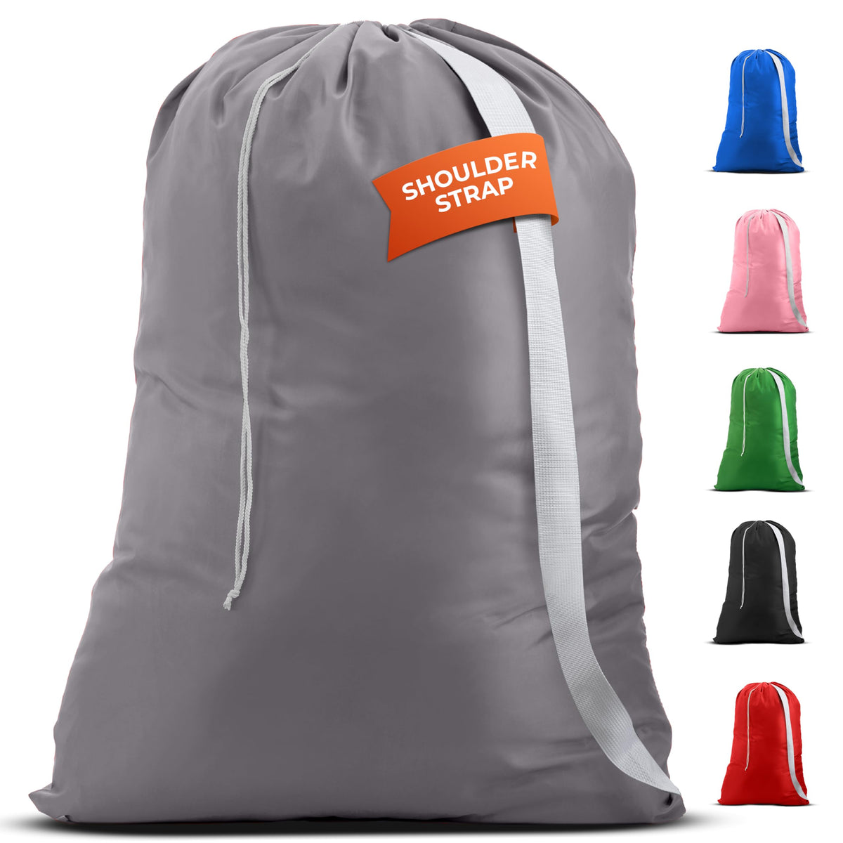 Handy Laundry Bag with Shoulder Strap 30"x40", Extra Large, Black