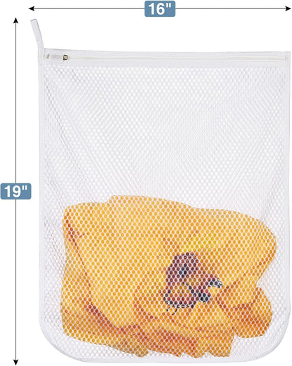 3 pcs Durable Honeycomb Mesh Laundry Bags for Delicates 16" x 19" (3 Large)