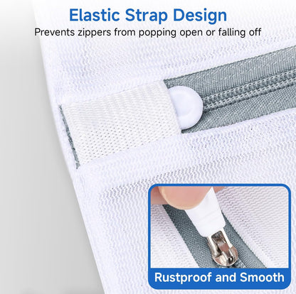 6 Pcs Mesh Laundry Bags for Delicates, Lingerie & Bra Washing,12 x 16 Inch