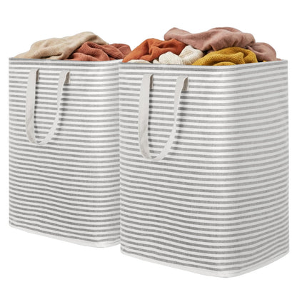 Lifewit 80L Large Laundry Baskets, Laundry Hampers Bags, 2 Pack, Black