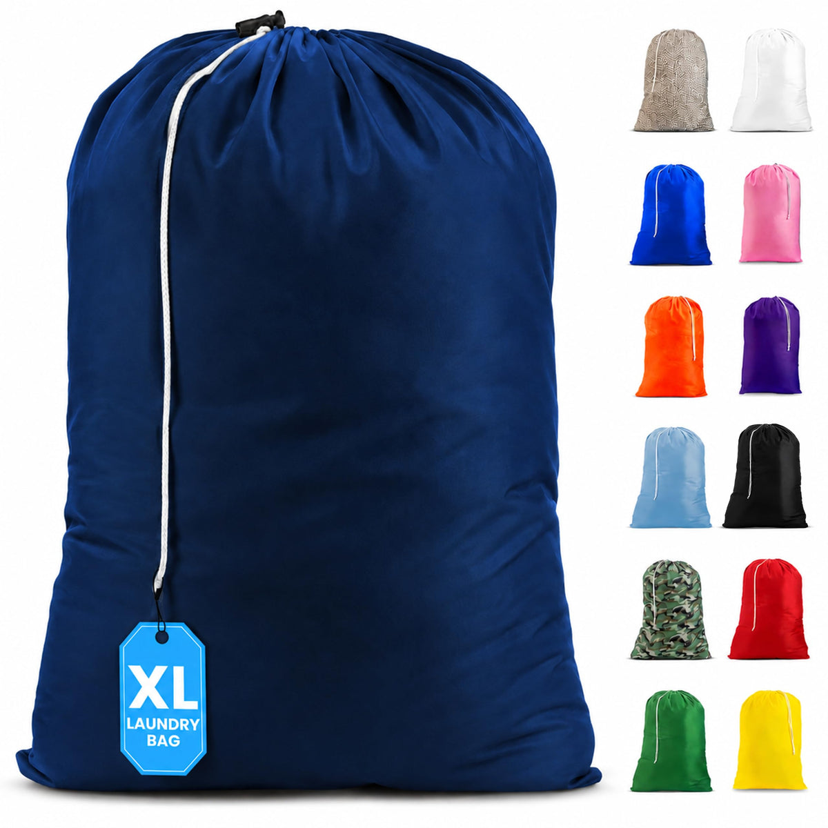 Extra Large Laundry Bag 30 x 40 - Heavy Duty Nylon, Locking Drawstring
