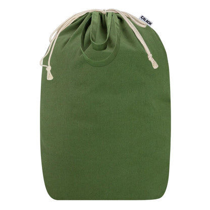 Heavy Duty Canvas Laundry Bags with Square Base 13.8"Wx13.8"Dx27.6"H, Beige
