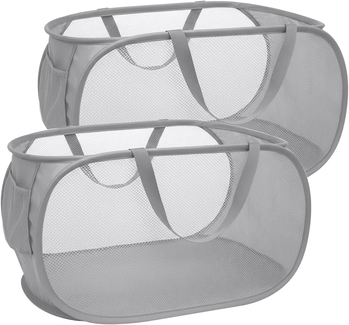Collapsible Laundry Hamper Basket,Pop Up Mesh Foldable Bag for Laundry Room