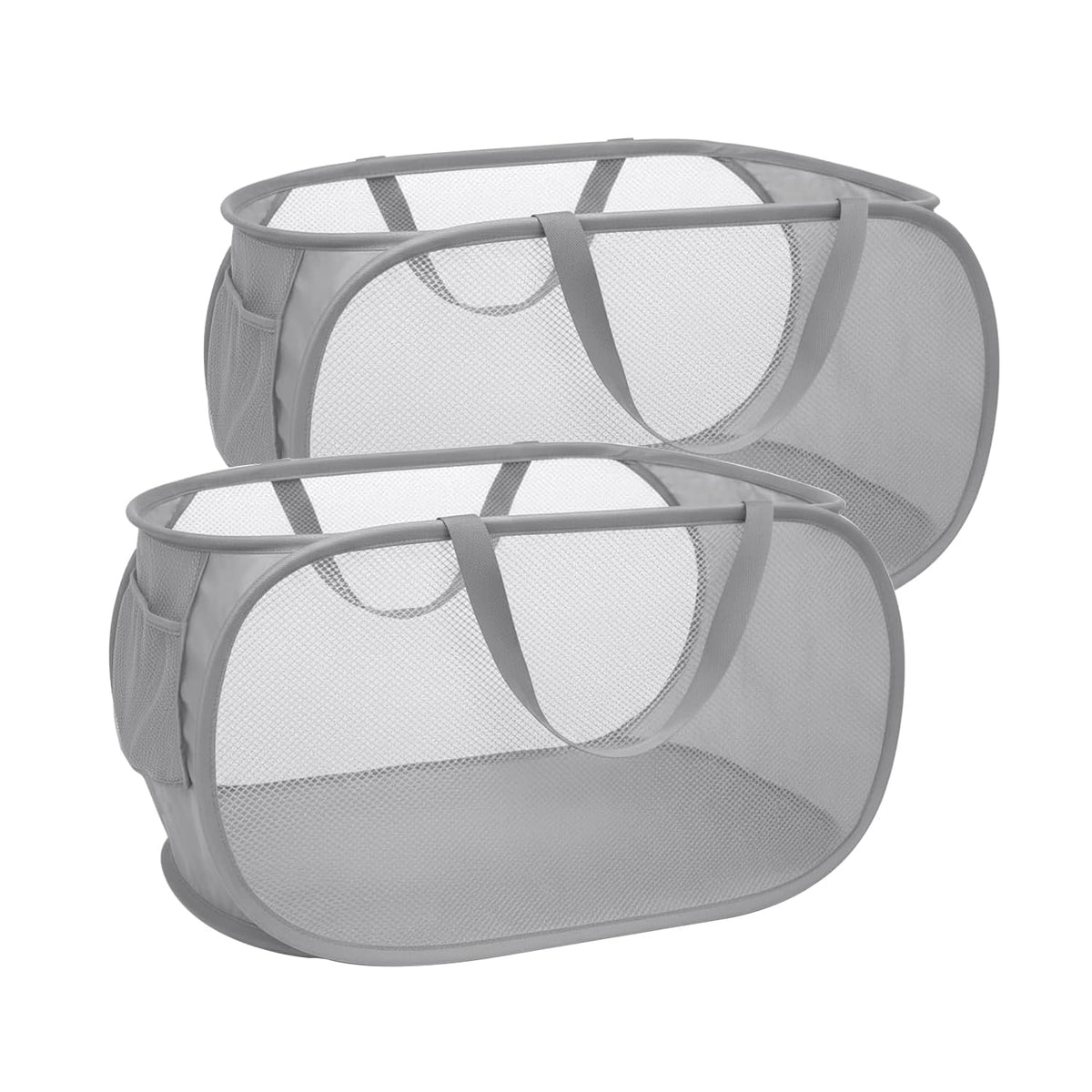 Collapsible Laundry Hamper Basket,Pop Up Mesh Foldable Bag for Laundry Room