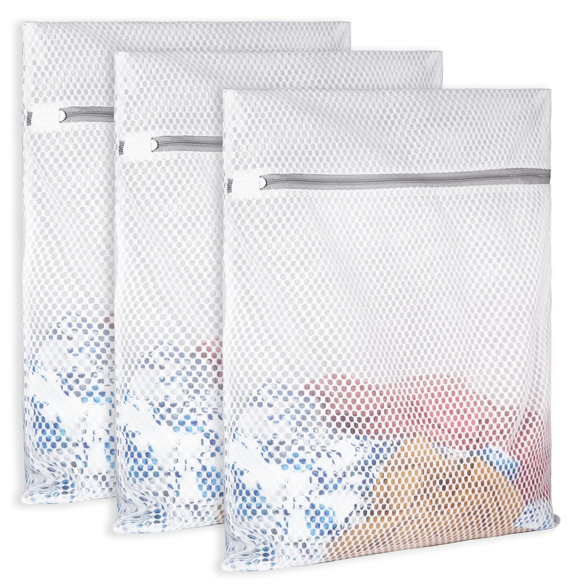 2 XX-Large Honeycomb Mesh Laundry Bag Delicates Durable for Washing Machine,24 x 24 Inches lingerie bags for Laundry, Travel Storage Organize Bag for Cotton Clothes,Sheet,Sweater, Shoes