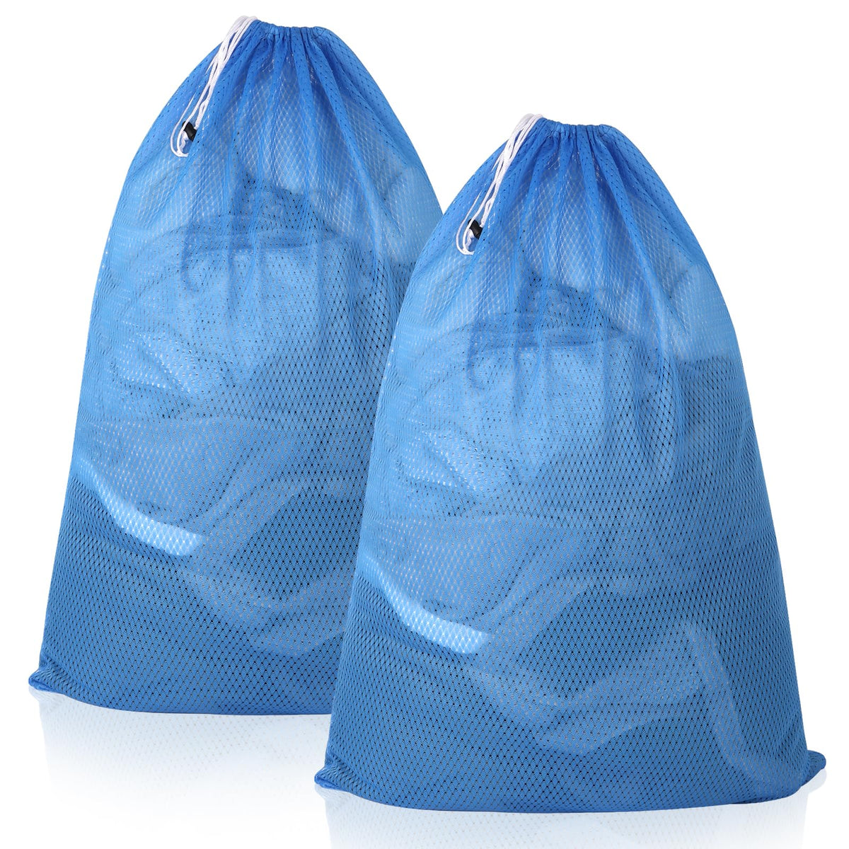 2 Pack Mesh Laundry Bags 23x34 Inch Drawstring Locking for Travel Home