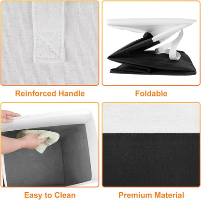 TasticTotes Laundry Basket 3-Pack, Laundry Hamper, 75L-Black