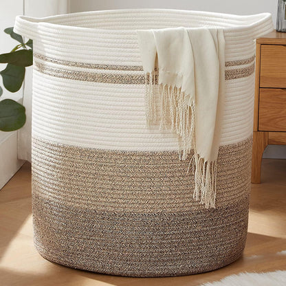 OIAHOMY 60L Laundry Basket Laundry Hamper Nursery Hamper Gradient Yellow